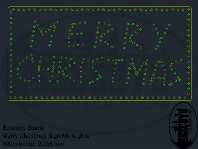 Merry Christmas Sign Minilights