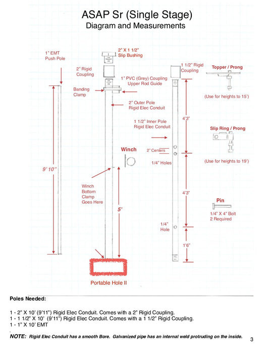 Winch Assembly Kit Single Stage ASAP Pole Sr. | Premium Quality Coro ...