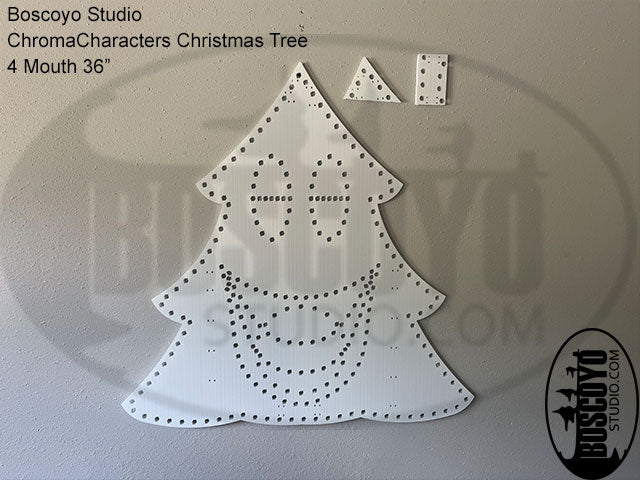 ChromaCharacters Christmas Tree 4 Mouth 36" with Bow - Boscoyo Studio