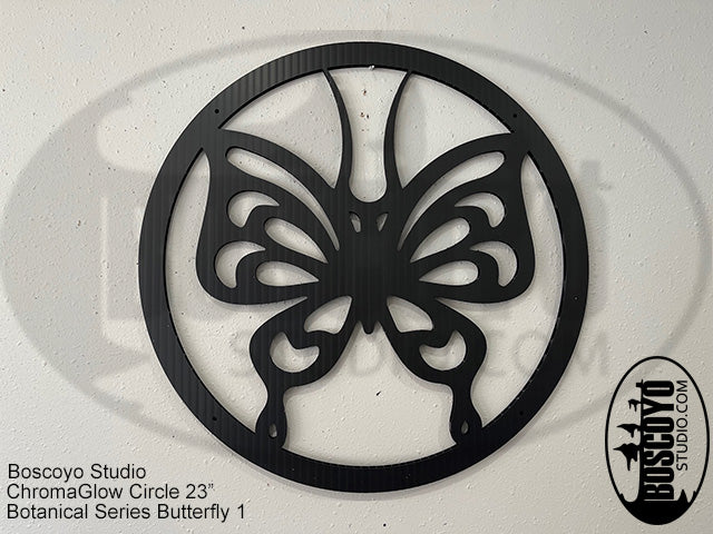 ChromaGlow Circle 23" Silhouette Cover Botanical Series - Boscoyo Studio