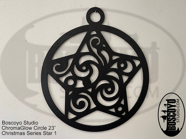 ChromaGlow Circle 23" Silhouette Cover Christmas Series - Boscoyo Studio