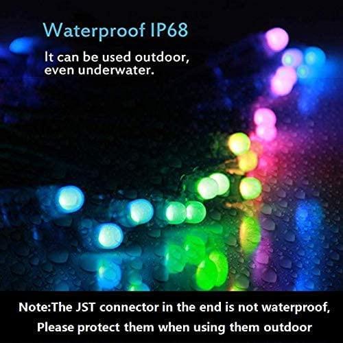 MATTOS--WS2811 Pixels Digital Addressable LED String Lights Waterproof RGB Full Color 12mm DC 12V (DC12V 500pcs) - Boscoyo Studio