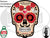 DayCor™ HiRes ChromaSkull 3 Red Flowers