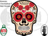 DayCor™ HiRes ChromaSkull 3 Red Flowers